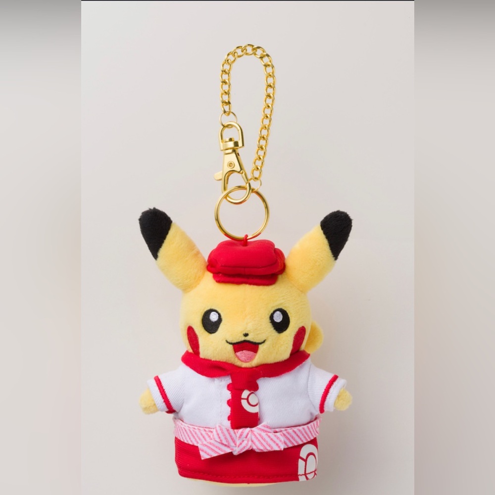 Waitress Pikachu mascot exclusive to Pokemon Cafe in Tokyo, Japan.